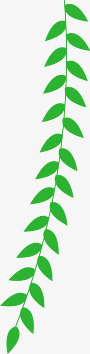 绿色卡通春天树叶春姿免抠