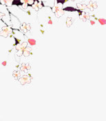 简笔梅花元素免抠