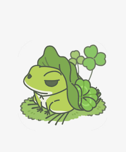 青色寂寞的旅行青蛙免抠