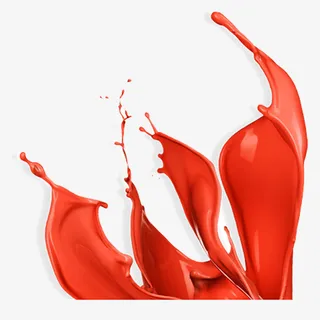 红色油漆彩色水彩泼墨矢量素材免抠