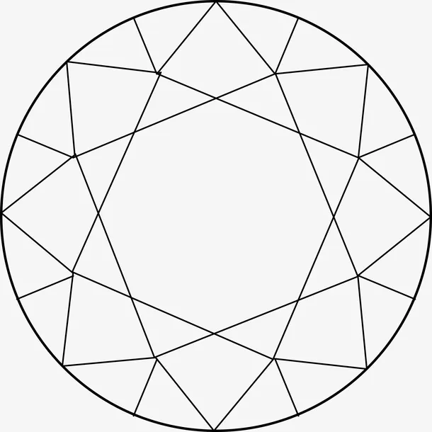 圆形手绘钻石图免抠