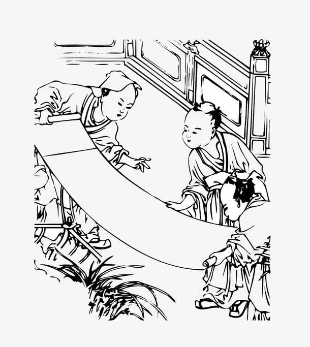 矢量古人免抠