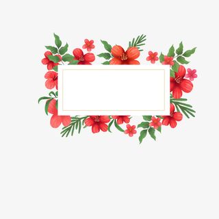 花瓣边框方形背景素材