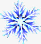 蓝色雪花海报图片免抠
