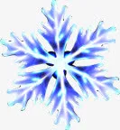 蓝色雪花海报图片免抠