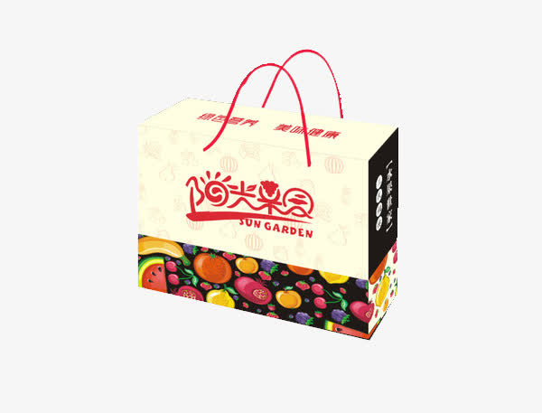 阳光果园水果礼盒包装免抠