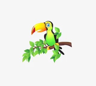 树枝上的小鸟免抠