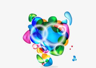 彩色立体酷炫背景元素