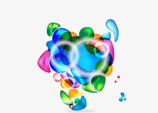 彩色立体酷炫背景元素