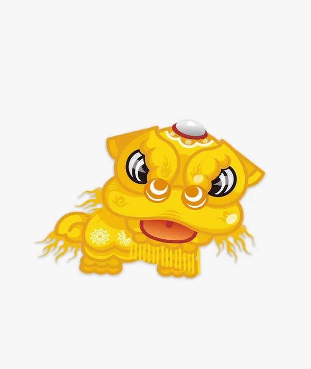 卡通舞狮子免抠