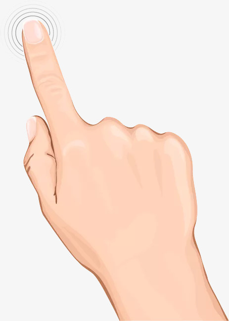 点击屏幕的手免抠