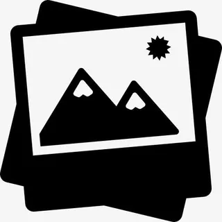 光接口符号山水图标免抠