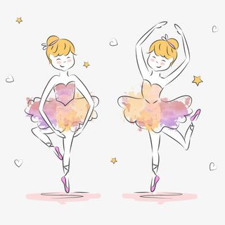 矢量芭蕾舞免抠