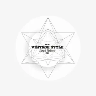 矢量几何线条图免抠