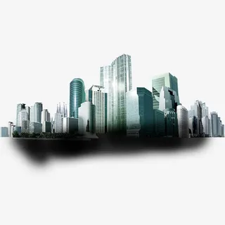 蓝色现代海报装饰免抠