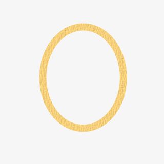 纸质椭圆形边框免抠