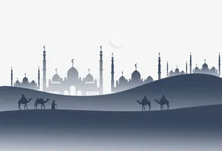 雾色都市矢量免抠