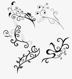 唯美细花纹ps笔刷免抠