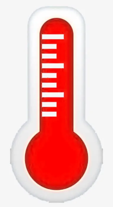 红色温度卡通图标免抠