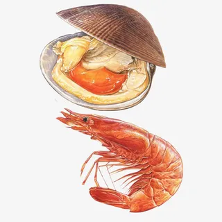 海鲜烧烤手绘画素材图片免抠