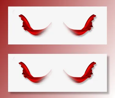 大红色飘带免抠