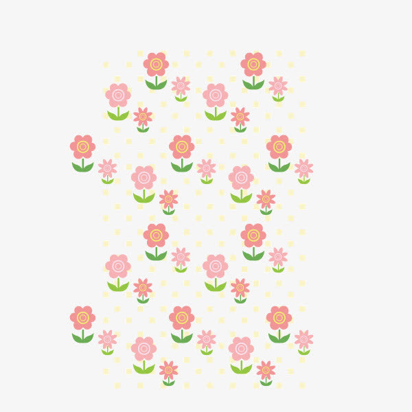 背景装饰 卡通手绘 花卉 小花