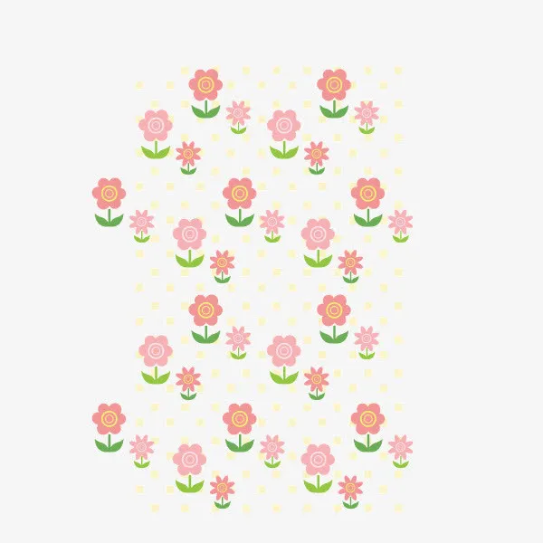 背景装饰 卡通手绘 花卉 小花