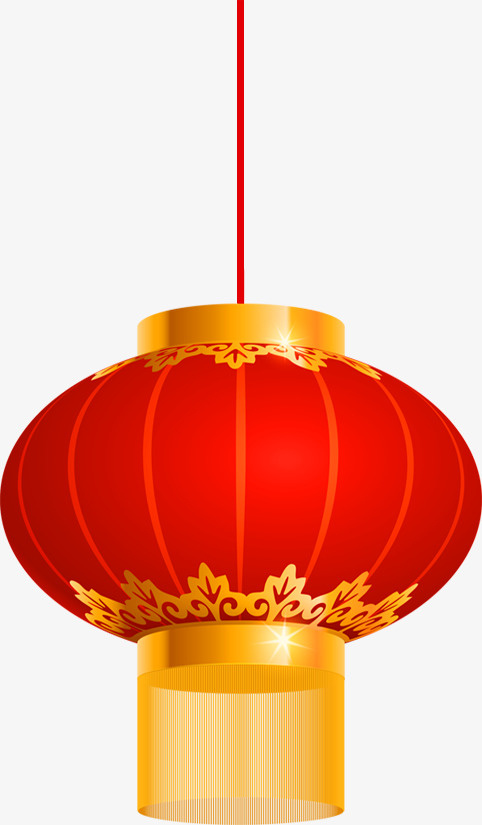 红色中国风灯笼挂饰免抠