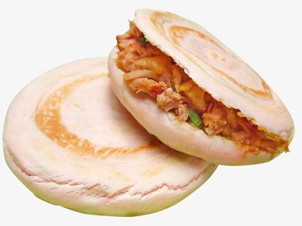 西北风味特色白吉馍夹肉免抠
