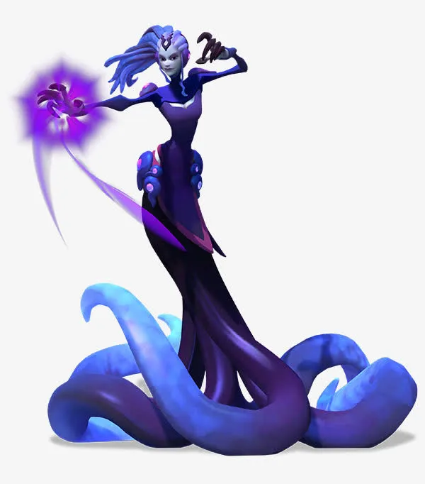 手绘紫色游戏光效人物免抠