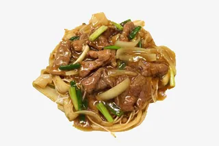 炒牛河，炒河粉，湿炒牛河，河粉，牛肉河粉免抠