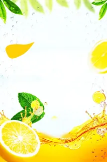 柠檬每日鲜海报高清背景高清