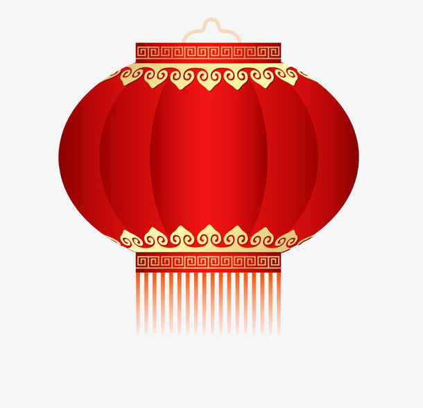 中国风喜庆大红灯笼免抠
