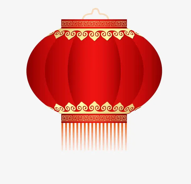 中国风喜庆大红灯笼免抠
