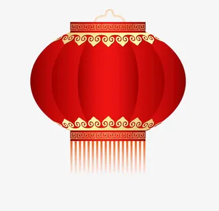 中国风喜庆大红灯笼免抠