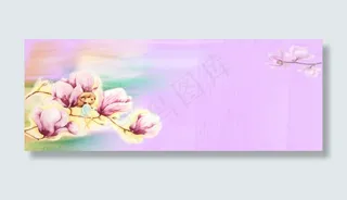 唯美紫色梦幻海报免抠