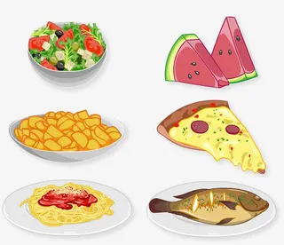 矢量蔬菜沙拉免抠