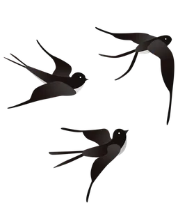 矢量手绘春天燕子高清