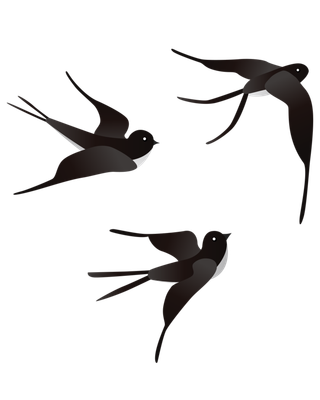 矢量手绘春天燕子高清