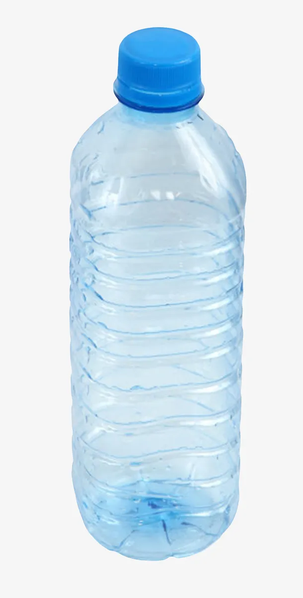 透明解渴蓝色倾斜的塑料瓶饮用水免抠