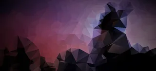 几何三角叠加红色背景高清