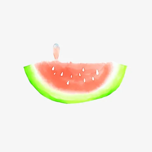 水彩西瓜免抠