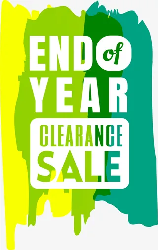 绿色渐变折扣标签免抠