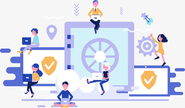 矢量互联网扁平化插画免抠手绘/卡通卡通元素