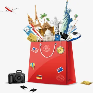 环游世界旅行免抠