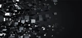 黑色立体方块海报高清