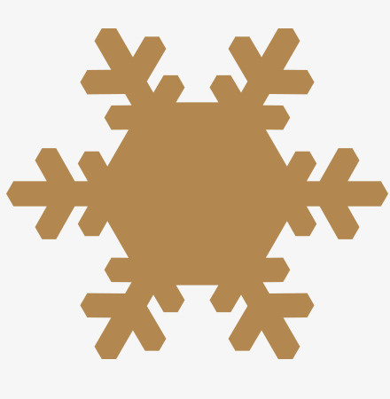 咖啡色之雪花2免抠
