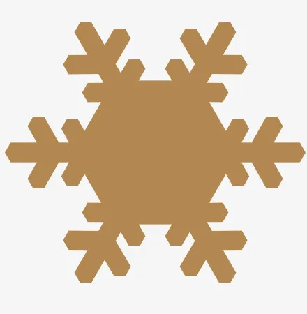 咖啡色之雪花2免抠
