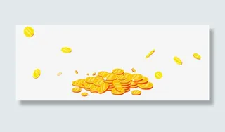 金币漂浮素材免抠