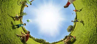 圆环奔跑背景装饰高清